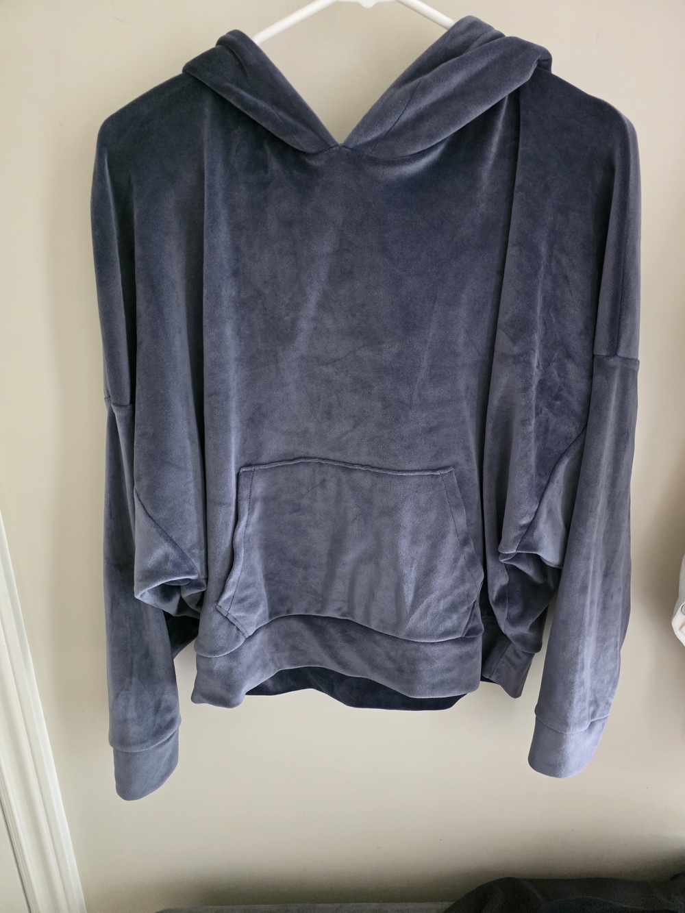 American Eagle Outfitters Plush Hooded Sweatshirt - Slate Blue